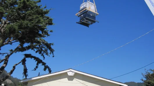 High up over the house