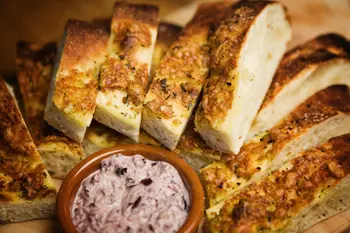 focaccia_dip olive tapenade and focaccia