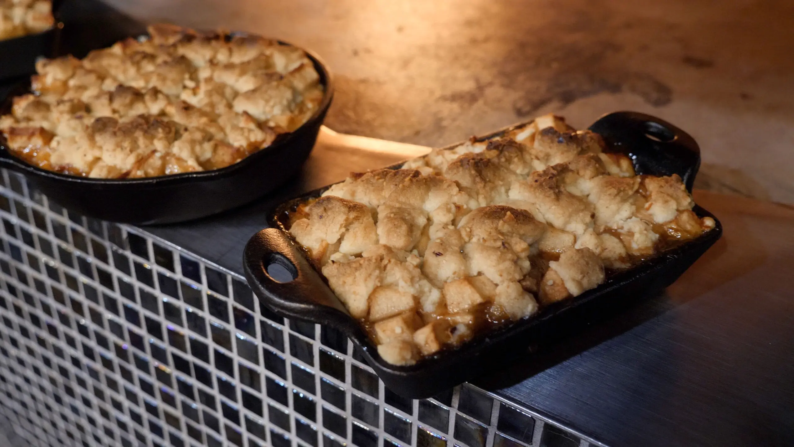 Shortbread Apple Crisp with Apple Cider Caramel