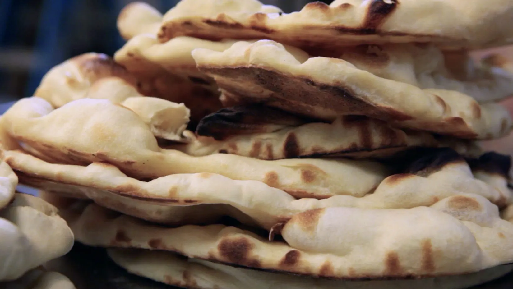 stacked pita bread