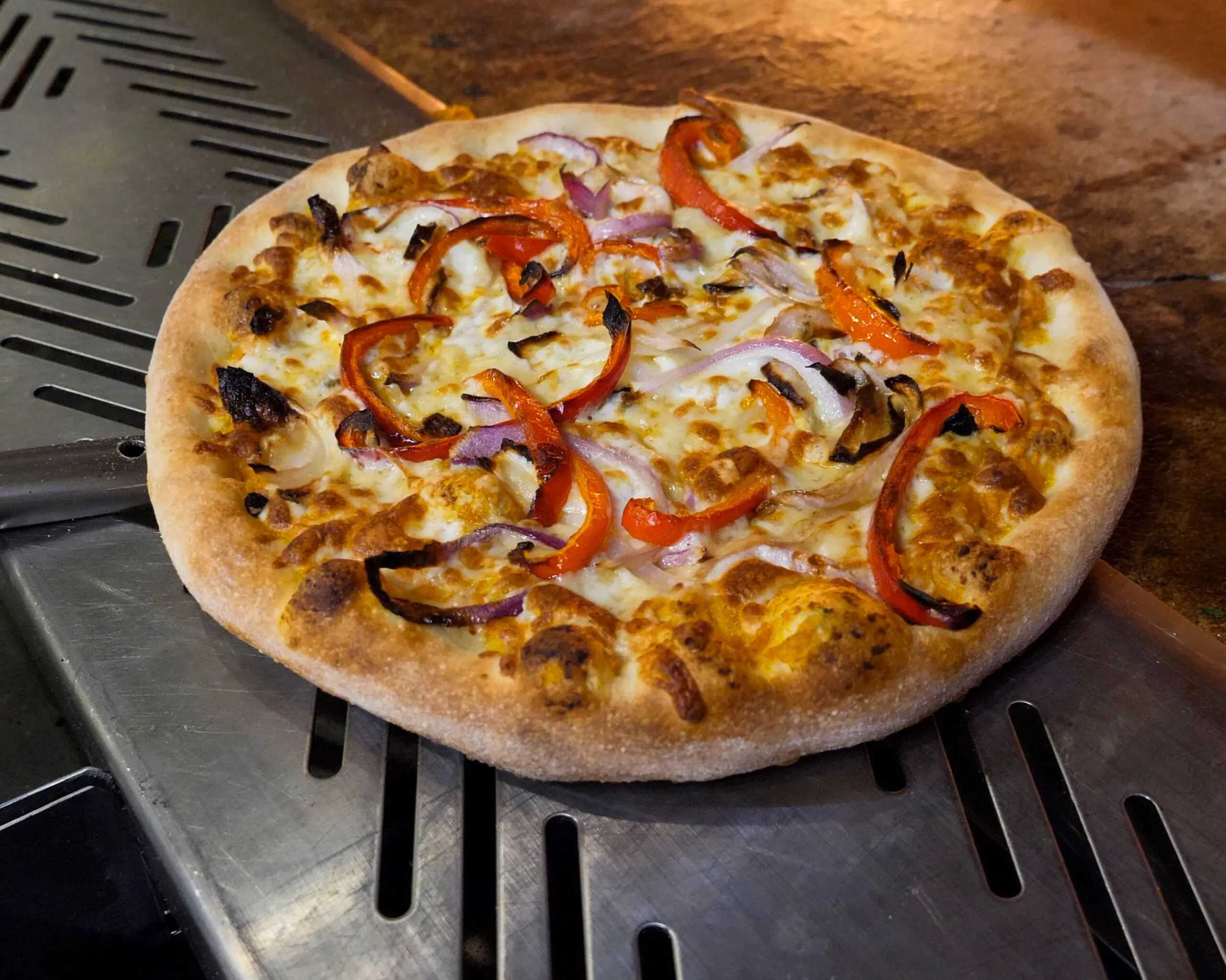 Winter Squash Pizza with Prosciutto, Onion and Peppers